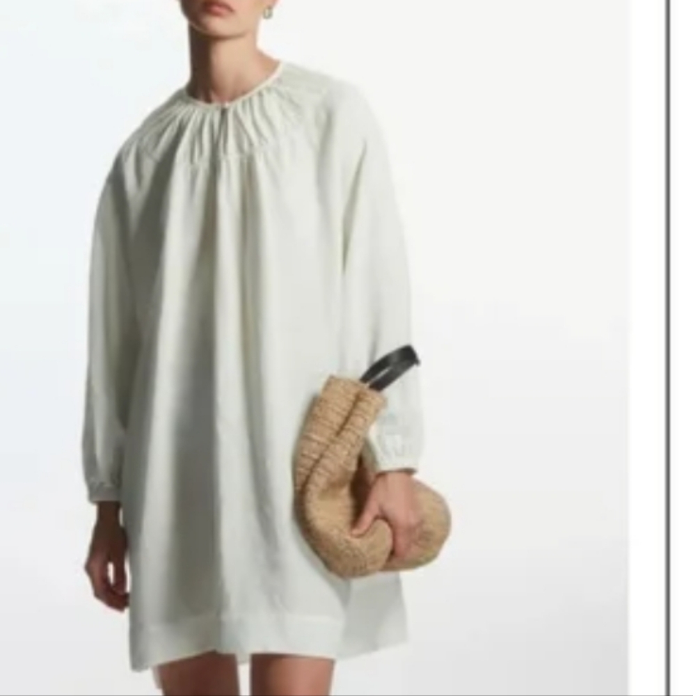 COS Oversized Gathered Mini Linen Blend  Small